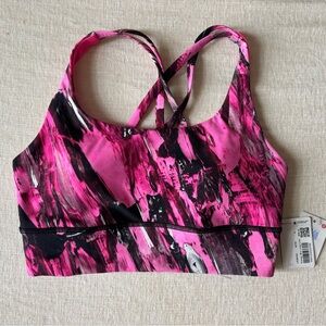 Lululemon Pink and Black Sports Bra
